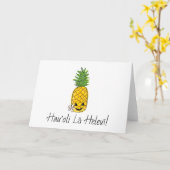 ハワイアンハロウィン折り畳みグリーティングカード カード (黄色い花)