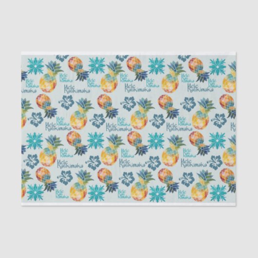 ハワイアンパイナップルとハイビスカスメレカリキマカ2 薄葉紙 (正面)