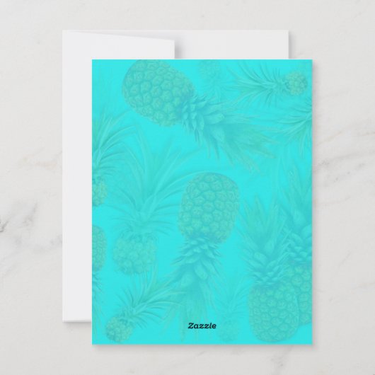 ハワイアンパイナップルアクアクリスマスサンキューノート シーズンカード (裏面)