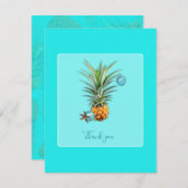 ハワイアンパイナップルアクアクリスマスサンキューノート シーズンカード (正面/裏面)