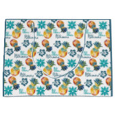 ハワイアンパイナップルアンドハイビスカスメレカリマカ ラージペーパーバッグ (正面)