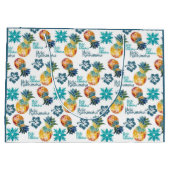 ハワイアンパイナップルアンドハイビスカスメレカリマカ ラージペーパーバッグ (裏面)