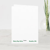 ハワイアンパイナップルサンタハットクリスマスカード シーズンカード (裏面)