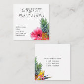 ハワイアンパイナップルフラワーズスクエア名刺 スクエア名刺 (正面/裏面)