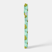 ハワイアンパイナップルライトブルー iPhone 15ケース (左側面)