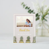 ハワイアンパイナップル ウェディング 感謝 フォト トロピカル 案内ポストカード (スタンド正面)