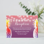 ハワイアンパイナップル ストリング ライト ウェディング レセプション 招待状 (スタンド正面)