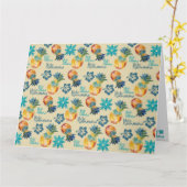 ハワイアンパイナップル メレカリキマカ グリーティングカード (黄色い花)