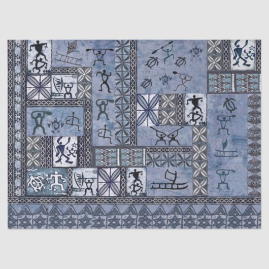 ハワイアンパドレマンペトログリフタパティッシュペーパー 薄葉紙 (正面)