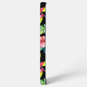 ハワイアンパラダイストロピカルプラントブラック SAMSUNG GALAXYケース (左側面)