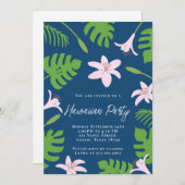 ハワイアンパーティーの招待状 招待状 (正面/裏面)