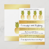 ハワイアンパーティー招待状（誕生日、シャワーなど） 招待状 (正面/裏面)