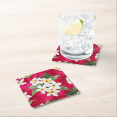 ハワイアンパーティー紙コースター スクエアペーパーコースター (インサイチュ)