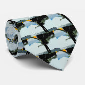 ハワイアンパームアンドサンセット抽象芸術アート ネクタイ (ロール)