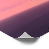 ハワイアンパームツリーカラフル&サンセット ポスター (角)