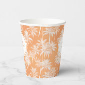 ハワイアンパームツリーシルエットパターンタカオID1093 紙コップ (右)