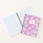 ハワイアンパームツリーシルエットパターンプラムID1093 ノートブック (内部)