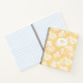 ハワイアンパームツリーシルエットパターン金ゴールドID1093 ノートブック (内部)