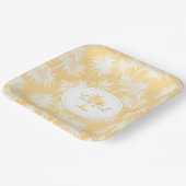 ハワイアンパームツリーシルエットパターン金ゴールドID1093 ペーパープレート (傾斜あり)