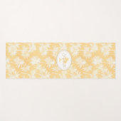 ハワイアンパームツリーシルエットパターン金ゴールドID1093 ヨガマット (正面(横))