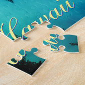 ハワイアンパームツリーズエキゾチック旅行 ジグソーパズル (側面)