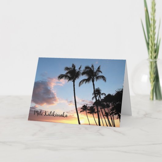 ハワイアンパームツリーズクリスマスカード シーズンカード (正面)