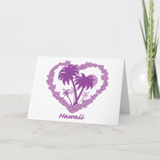 ハワイアンパームツリーハート シーズンカード (正面)