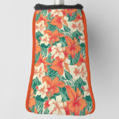 ハワイアンビベエステティック熱帯花パターン ゴルフヘッドカバー (回転90)