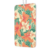 ハワイアンビベカラフルトロピカルフラワーパターン カーエアーフレッシュナー (左)