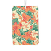 ハワイアンビベカラフルトロピカルフラワーパターン カーエアーフレッシュナー (裏面)