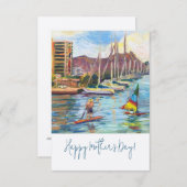 ハワイアンビューから魔法島カード サンキューカード (正面/裏面)