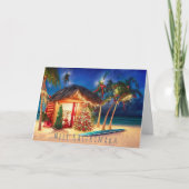 ハワイアンビーチクリスマス カード (正面)