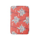 ハワイアンビーチシャツ、ドードルパーム柄。 バスマット (正面縦)