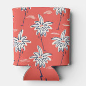 ハワイアンビーチシャツ、ドードルパーム柄。 缶クーラー (裏面)