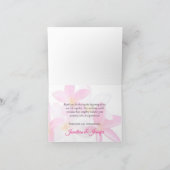 ハワイアンビーチトロピカルウェディング感謝カード サンキューカード (内部)