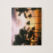 ハワイアンビーチパームツリーズサンセット – ハワイ旅行 ジグソーパズル (縦)