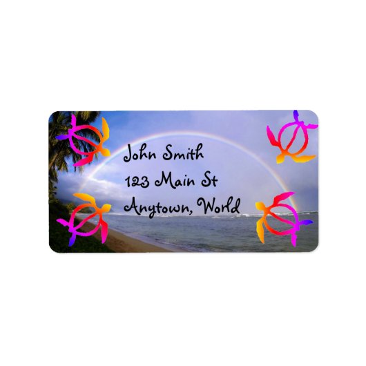 ハワイアンビーチ本生タートルラベル ラベル (正面)