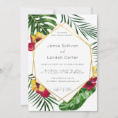 ハワイアンビーチ結婚式招待状 招待状 (正面)
