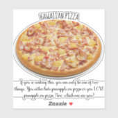 ハワイアンピザ引用文シール シール (シート)