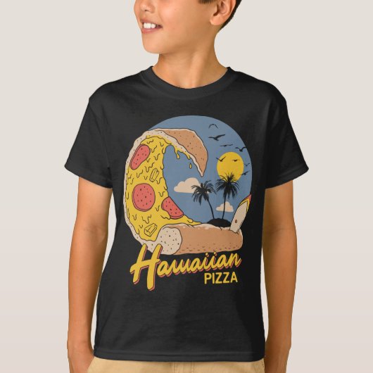 ハワイアンピザ Tシャツ (正面)