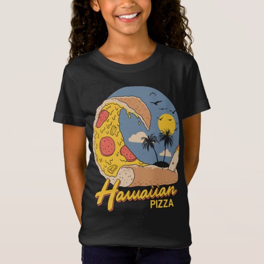 ハワイアンピザ Tシャツ (正面)