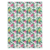 ハワイアンピンクと黄色の花 テーブルクロス (正面)