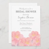 ハワイアンピンクフローラブライダルシャワー招待状 招待状 (正面/裏面)