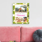 ハワイアンファミリーバケーショントロピカル葉写真 キャンバスプリント (インサイチュ (リビング))