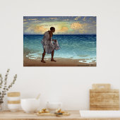 ハワイアンフィッシャーマンチャールズウィリアムバートレット ポスター (キッチン)