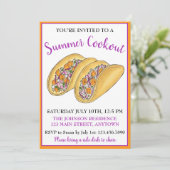 ハワイアンフィッシュタコスサマークックアウトピクニックパーティー 招待状 (スタンド正面)