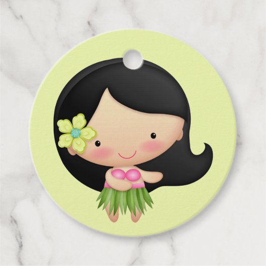 ハワイアンフラガールメッセージカード フェイバータグ (正面)