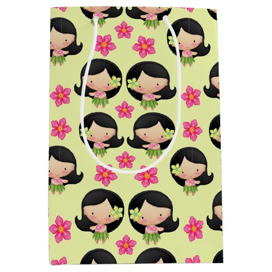 ハワイアンフラガール抱き枕 ミディアムペーパーバッグ (正面)