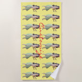 ハワイアンフラダンサーサンダー_コーブビーチタオル ビーチタオル (正面)