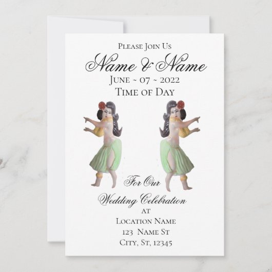 ハワイアンフラダンサーサンダー_コーブ 招待状 (正面)